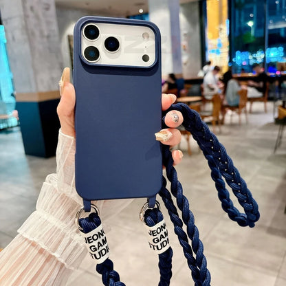 For iPhone Lanyard Case Crossbody Knit Lanyard Candy Soft Phone Cover iPhone