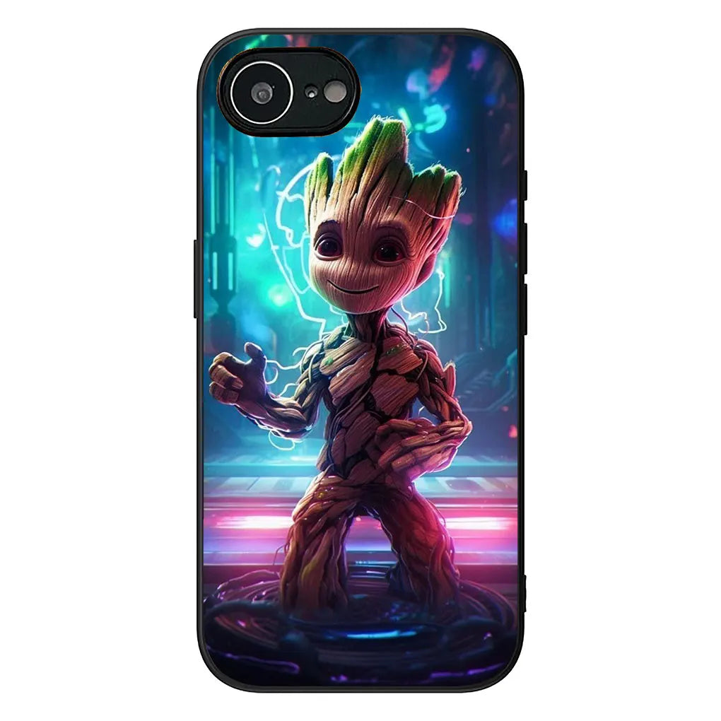 Soft Phone Cover For Apple iPhone Groot Marvels