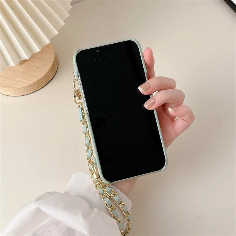 PU Leather Crossbody Lanyard Wallet With Card Holder Phone Case For iPhone Shockproof Cover