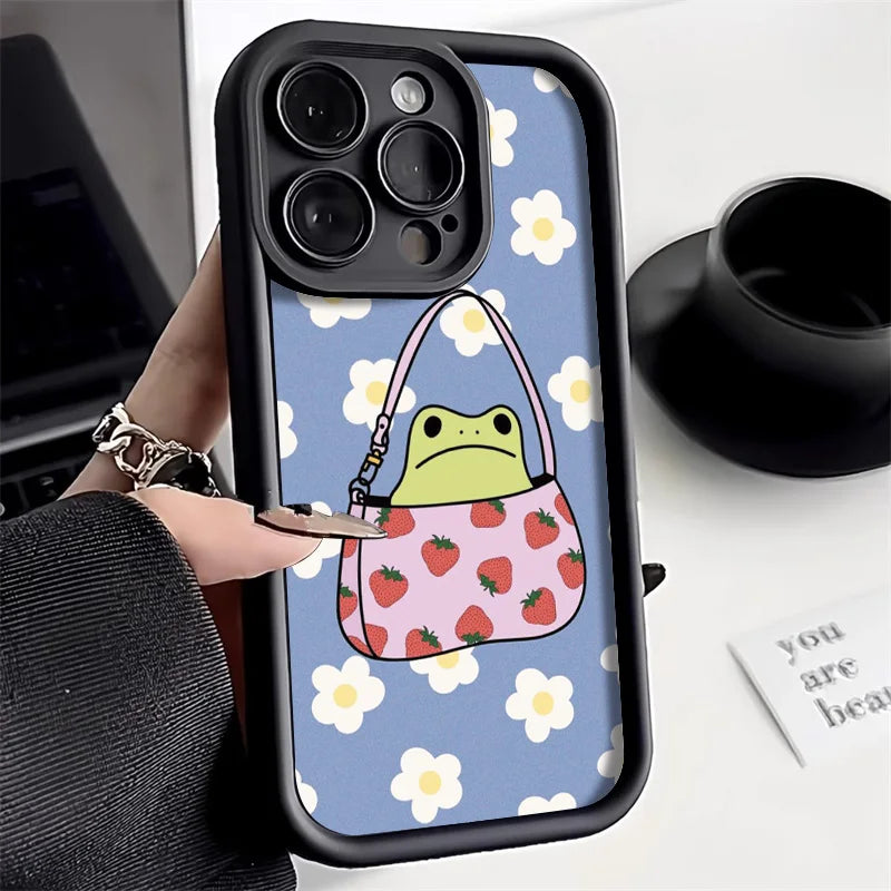 Cartoon Cute Frog Phone Case For iPhone