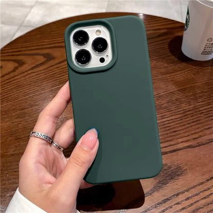 Luxury For Apple Original Silicone Phone Case For iPhone Shockproof Cover Accessories