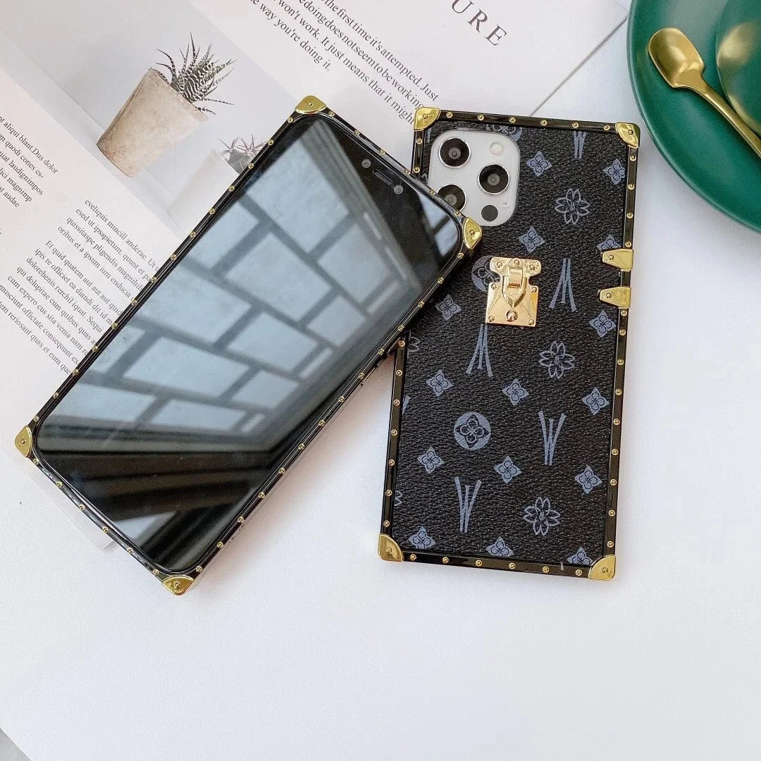 Fashion Square Leather Phone Case