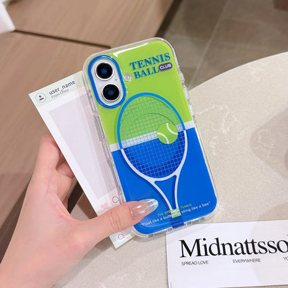 3D Tennis Ball Sport Magnetic Grip Tok Stand Holder Phone Case For iPhone