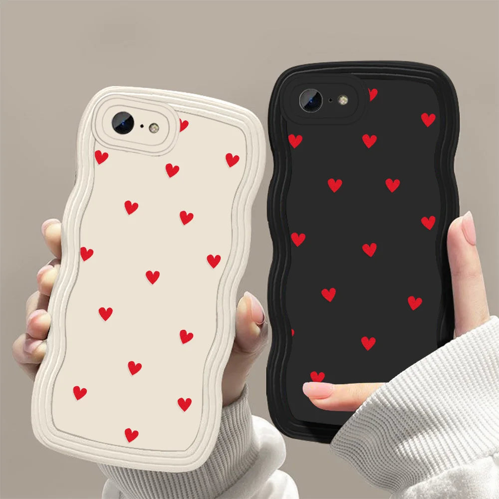 Love Heart Wave Phone Case For iPhone