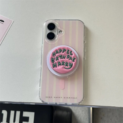 Simple Pink Stripes Magnetic Phone Case