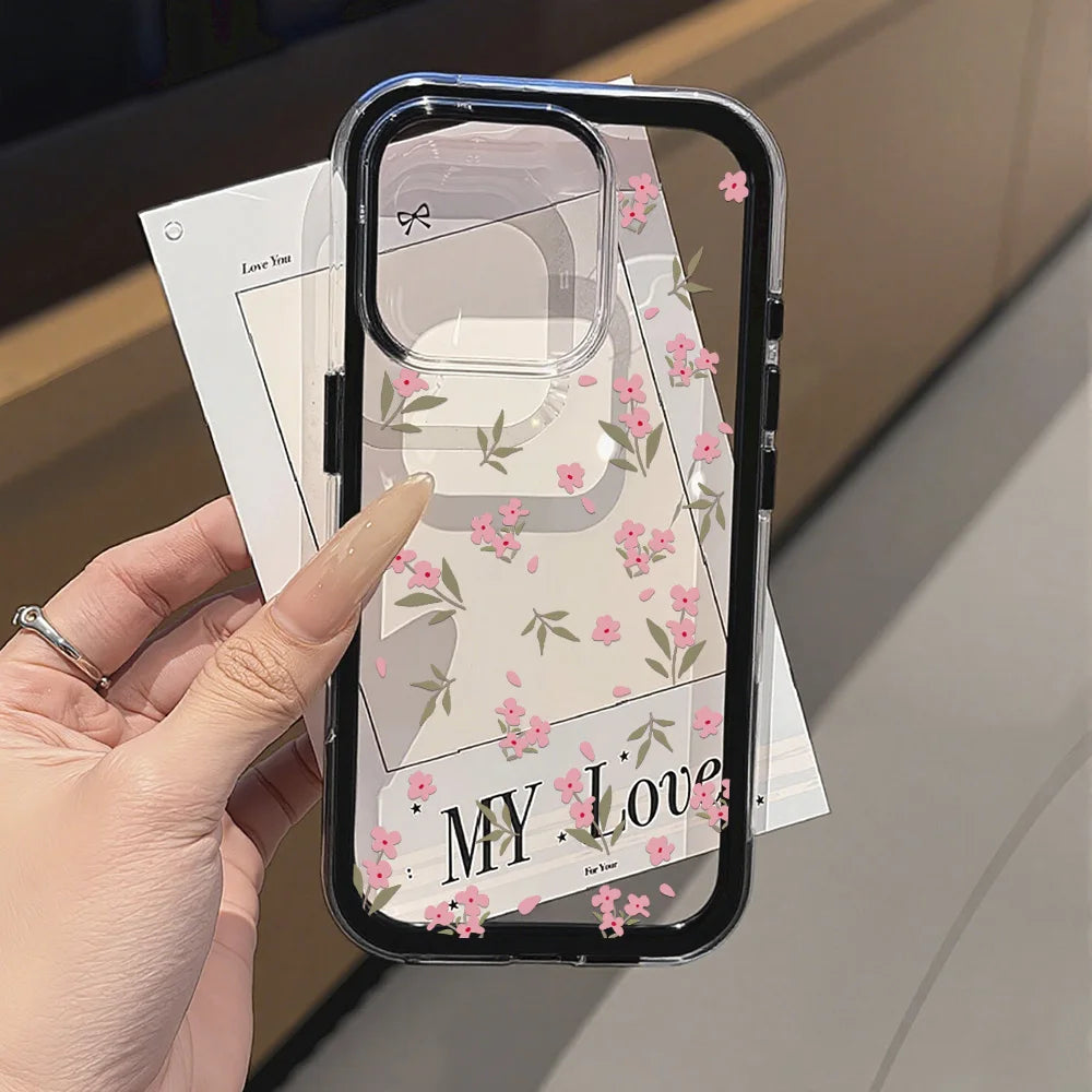Cute Pink Flower Phone Case For iPhone