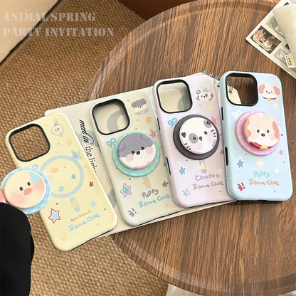 Cute Lucky Magnetic Stand Phone Case