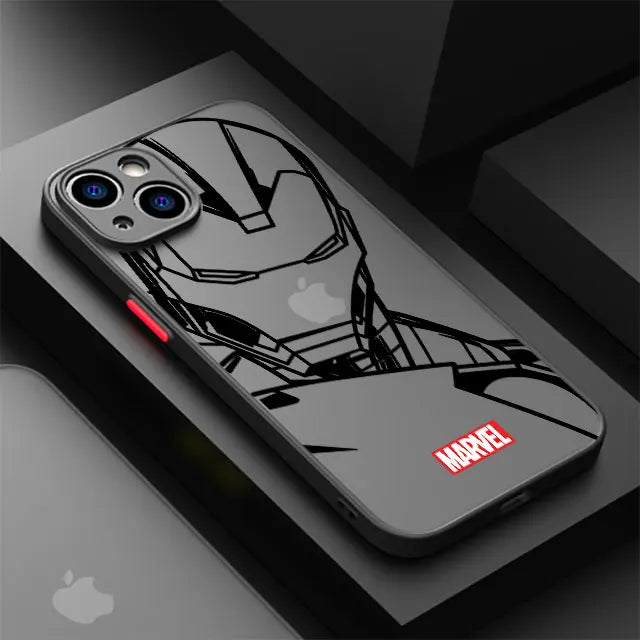 Matte Clear Superhero Graphic iPhone Case