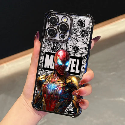 Luxury Marvel Spiderman Ironman Comic Case For iPhone