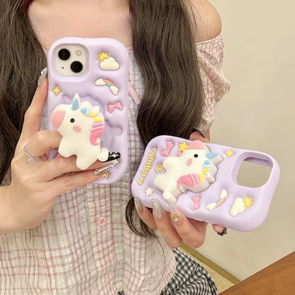 Cartoon Rainbow Unicorn Horse Phone Case