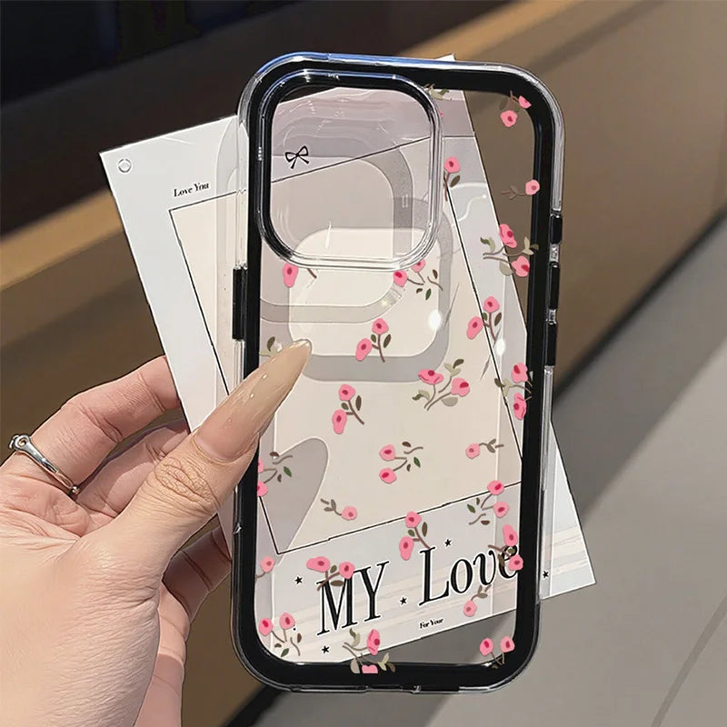 Cute Pink Flower Phone Case For iPhone