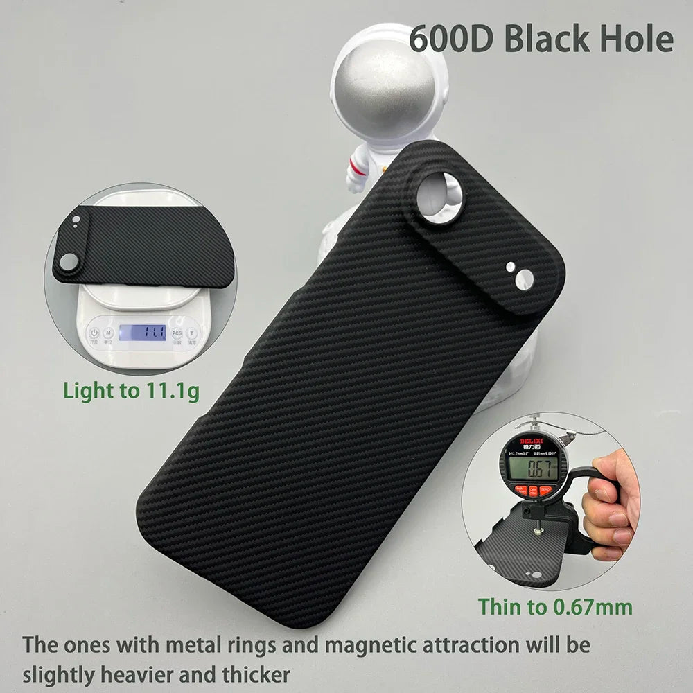 For iPhone Air Phone Case Kevlar Aramid Fiber Hard Shell Carbon