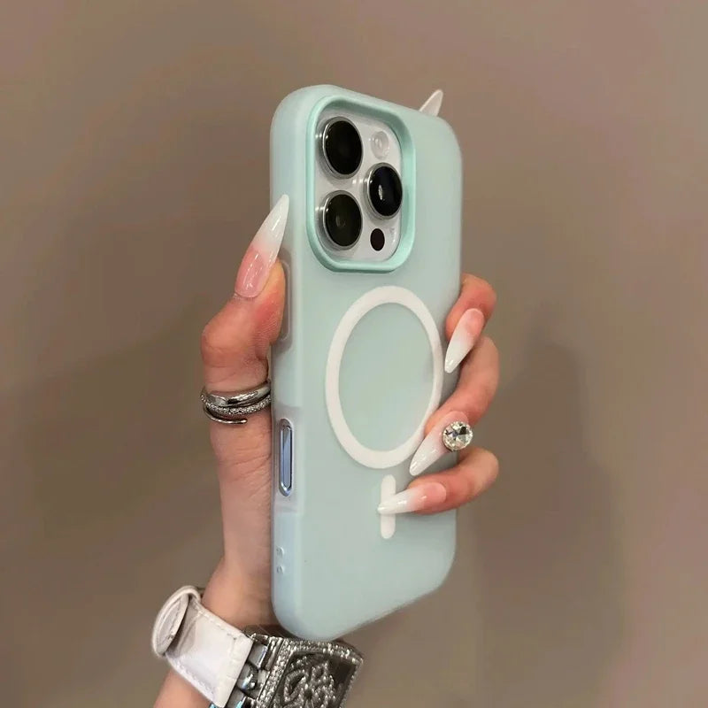 Luxury Candy Cute Lucky Bear For Magsafe Charge Matte Phone Case For iPhone