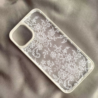 Vintage White Lace Floral Phone Case For iPhone