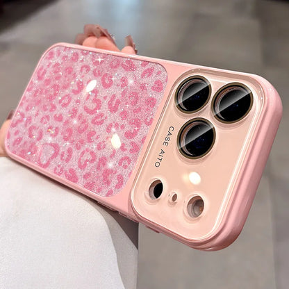 Flash Glitter Sexy Leopard Print Case For iPhone