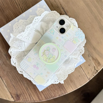 Korean Ins Cute Cartoon Pattern Phone Case For iPhone