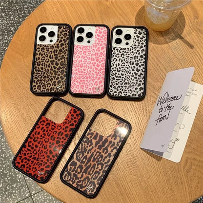 Luxury Leopard Print Wildflower Phone Case For iPhone
