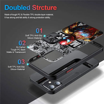 Marvel Spiderman Ironman Comic Phone Case For iPhone