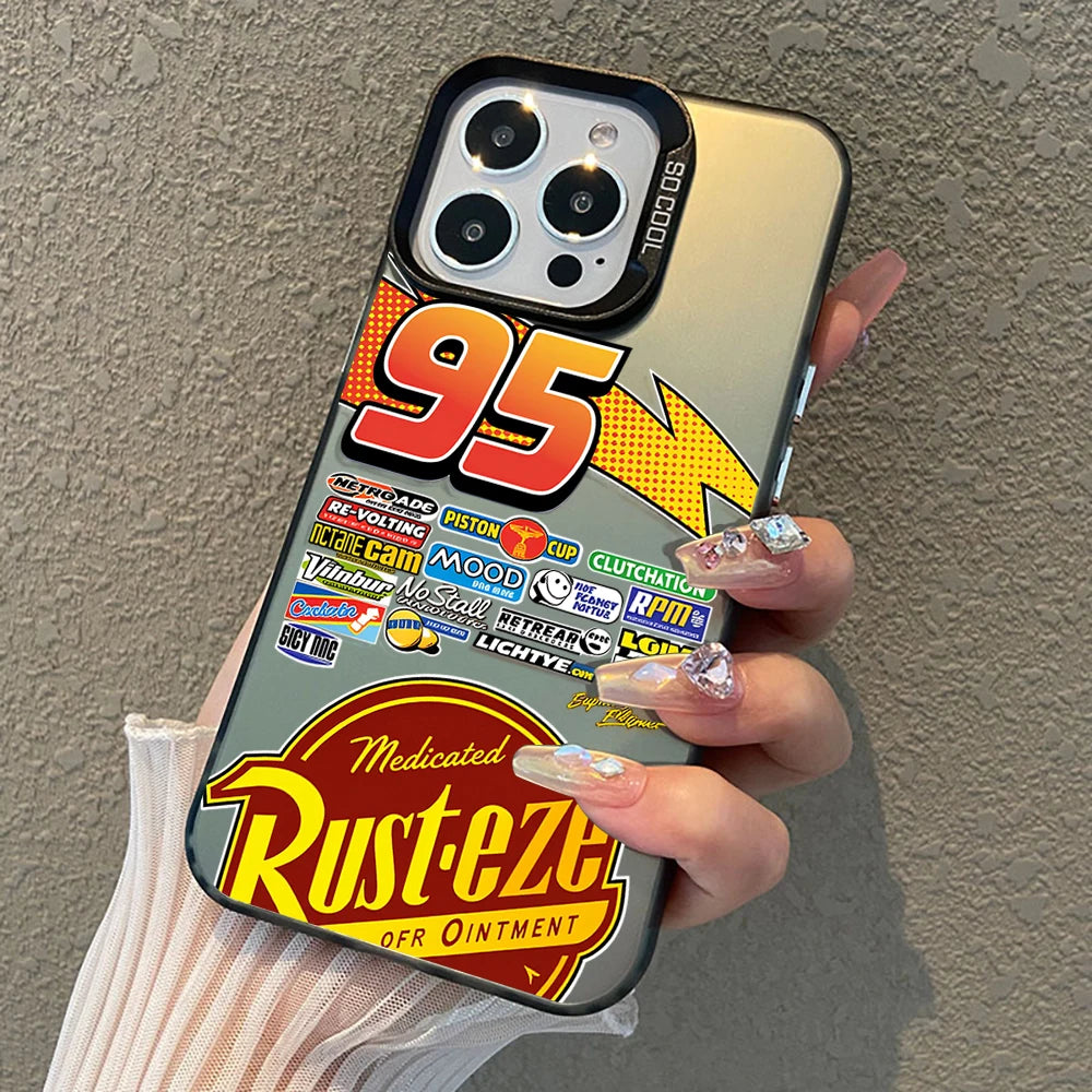 Lightning McQueen 95 Shockproof Matte iPhone Case, Hard Plating Cover