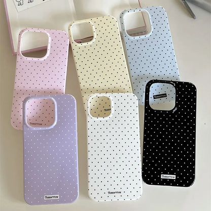 INS Polka Dot Small Fresh Mobile Phone Case For iPhone Shockproof Cover For iPhone