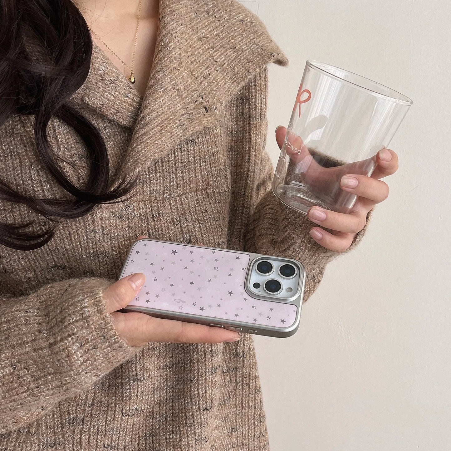 Cute Little Star Phone Case New Pink For iPhone