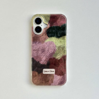 High Quality Exquisite Multiple Colors Velour Heart Pattern Case For iPhone