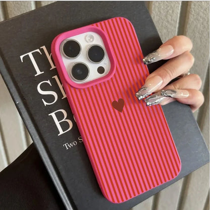 Cute Small Love Heart Pattern Fresh Phone Case For iPhone