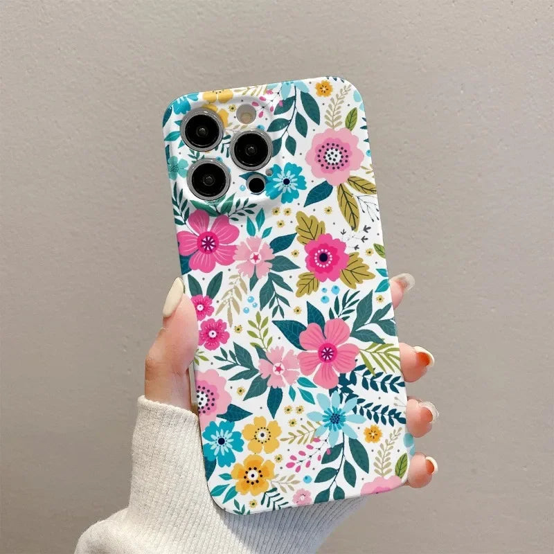 Fashion Colored Flower Phone Case