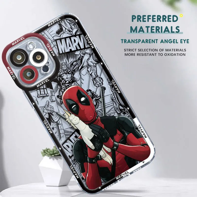 Cover Marvel Interesting Deadpool Phone Case For Apple iPhone