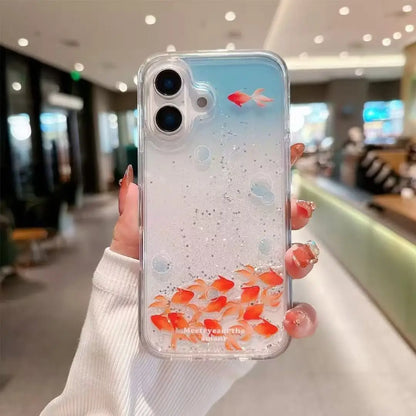 Bubble Goldfish Slice Slider Phone Case