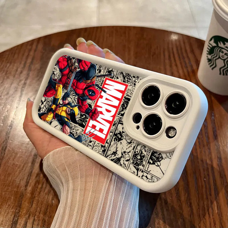 Marvel Deadpool Wolverine Silicone Case For Apple iPhone