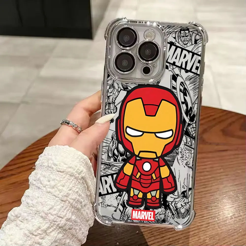 Marvel Cartoon Venom Iron Man Hulk Shockproof Case For iPhone