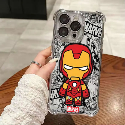 Marvel Cartoon Venom Iron Man Hulk Shockproof Case For iPhone
