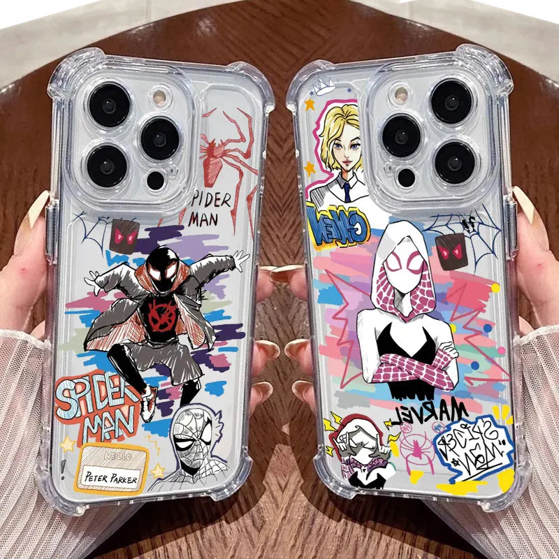 Marvel Spider Man Miles Morales Clear Case For iPhone