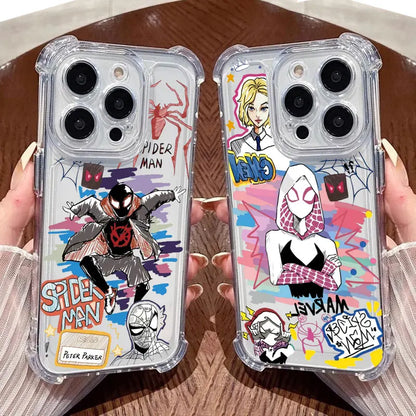 Marvel Spider Man Miles Morales Clear Case For iPhone