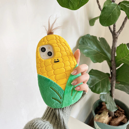 Funny 3D Corn Case Soft Silicone Cover For iPhone