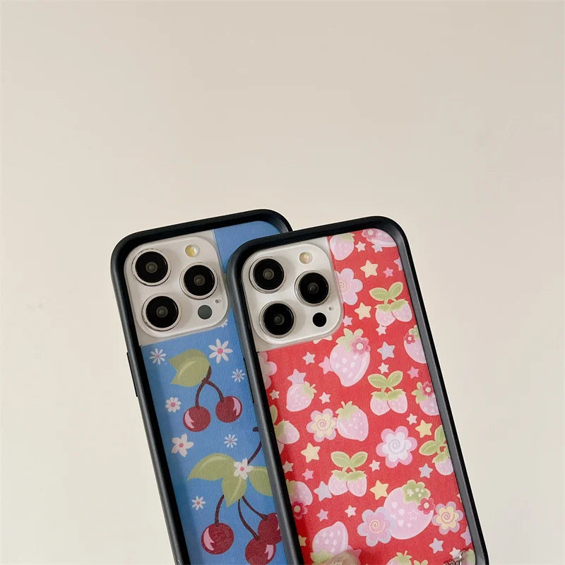 Wildflower Fruit Tart Turri Cherry Phone Case For iPhone Bugs Berries Cover