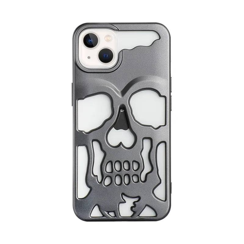 Hollow Skull Heat‑Dissipation Phone Case For iPhone