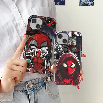 Marvel Spiderman Deadpool Soft Cover Capa Phone Case For Apple iPhone