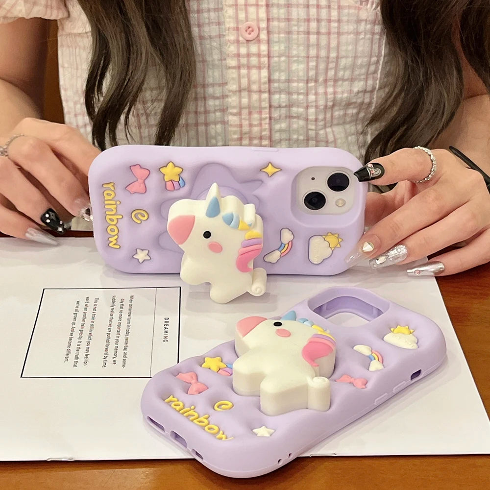 Cartoon Rainbow Unicorn Horse Phone Case