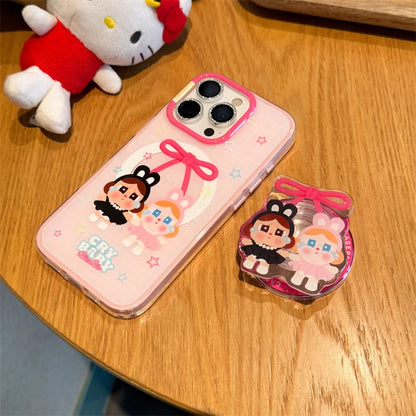 Kawaii Cartoon Cry Girl Magnetic Phone Case For iPhone