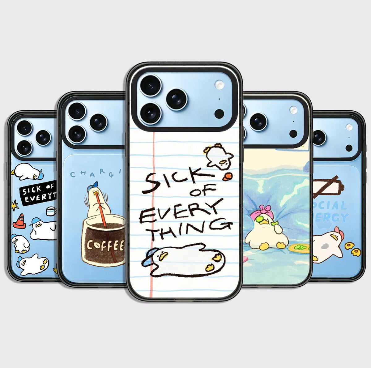 Funny Coffee Duck Impact Magnetic Phone Case Cover For iPhone