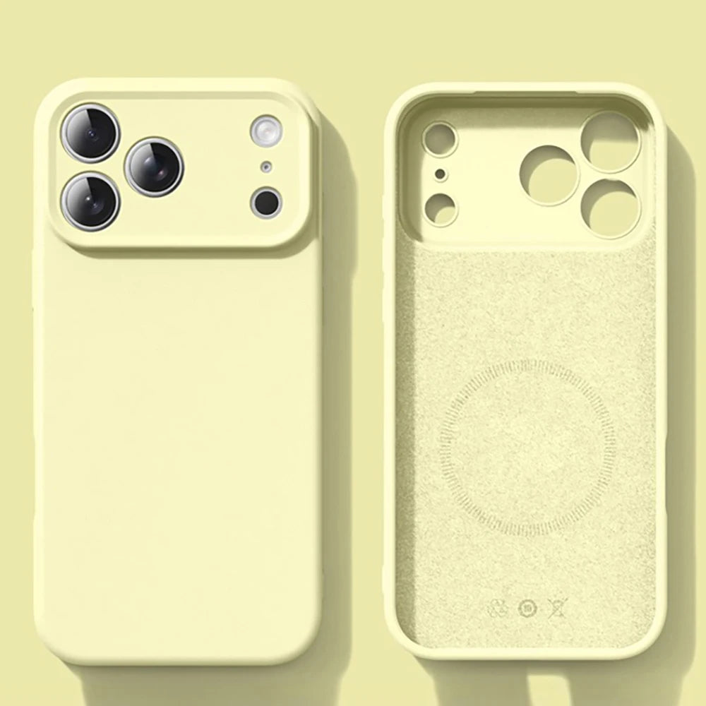 New Liquid Magnetic Silicone Phone Case For iPhone Magsafe Soft Bumper Cover