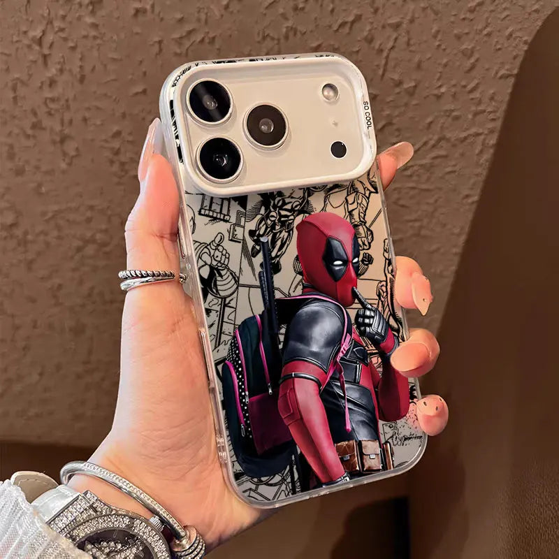 Phone Case For Apple iPhone Funda Cover Marvel Deadpool Funny