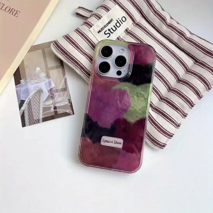 High Quality Exquisite Multiple Colors Velour Heart Pattern Case For iPhone