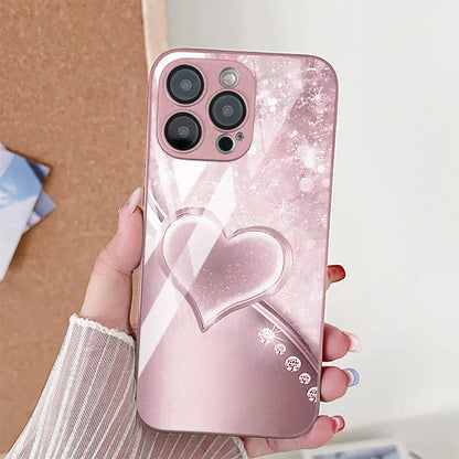 Tempered Glass Phone Case For iPhone
