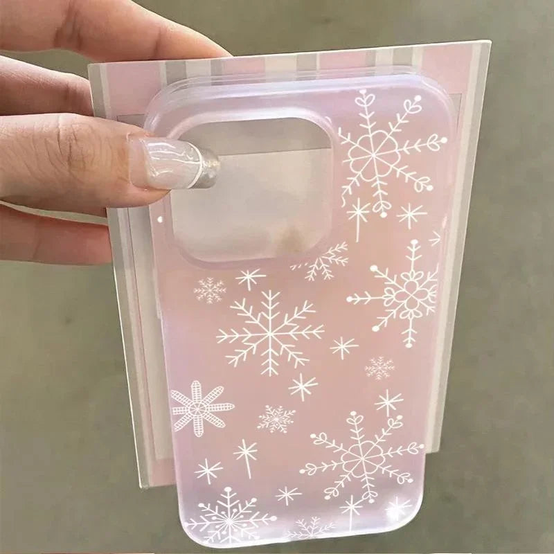 Cute Winter Snowflake Christmas Phone Case For iPhone