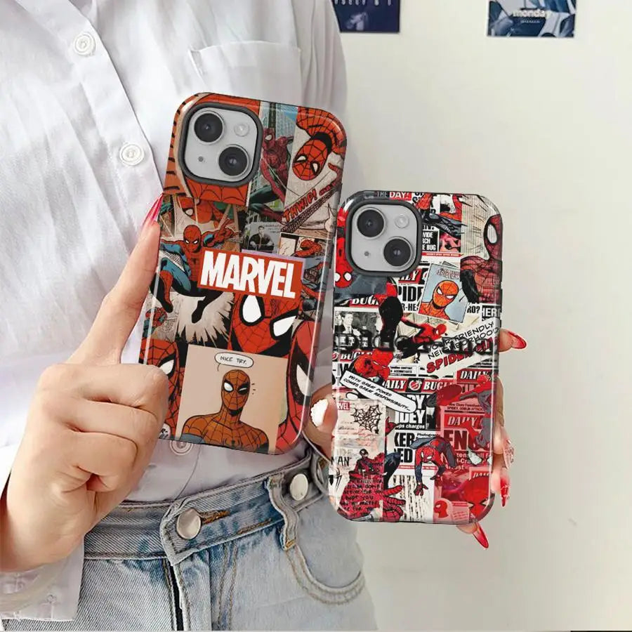 Case For iPhone Hard Phone Cover Marvel Spider Man