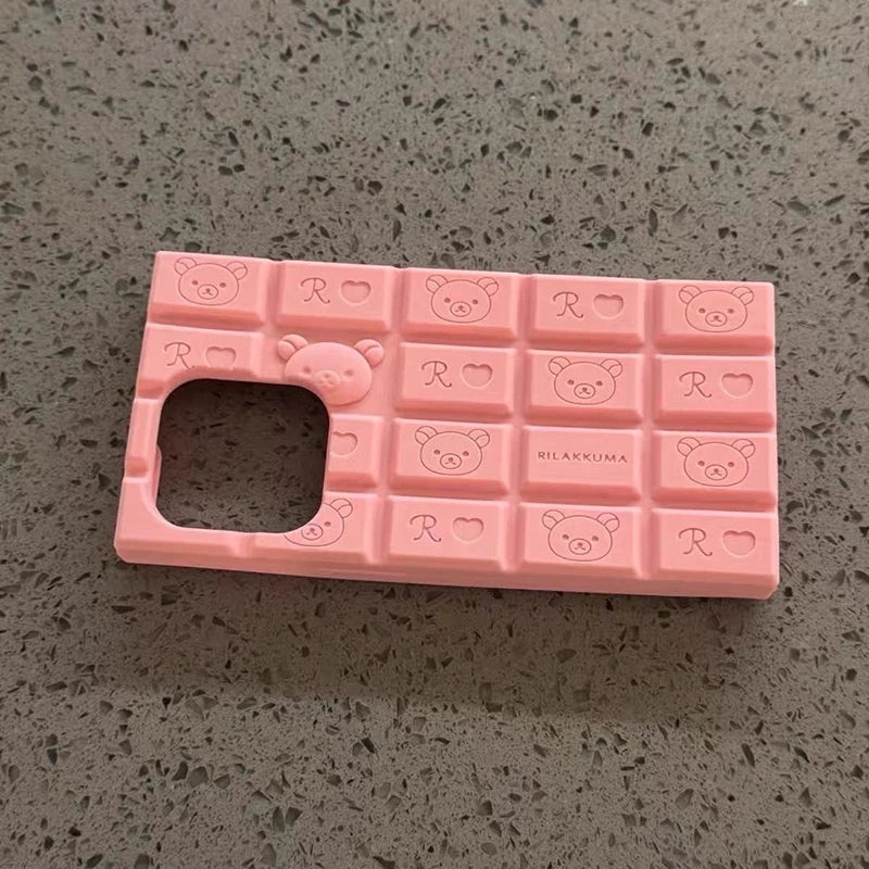 Funny 3D Rilakkuma Bear Soft Silicone Phone Case For iPhone