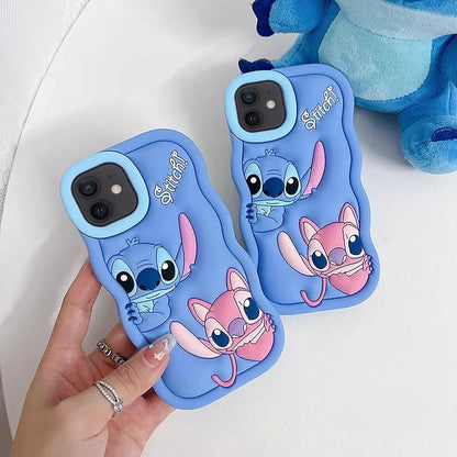 Soft Silicone Wave Stitch Protective iPhone Case